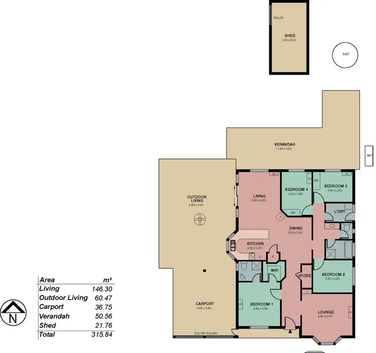 Floorplan of Homely house listing, 7 Taramore Close, Littlehampton SA 5250