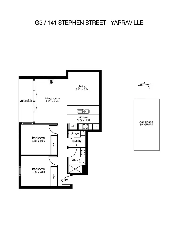 Floorplan of Homely apartment listing, G3/141 Stephen Street, Yarraville VIC 3013