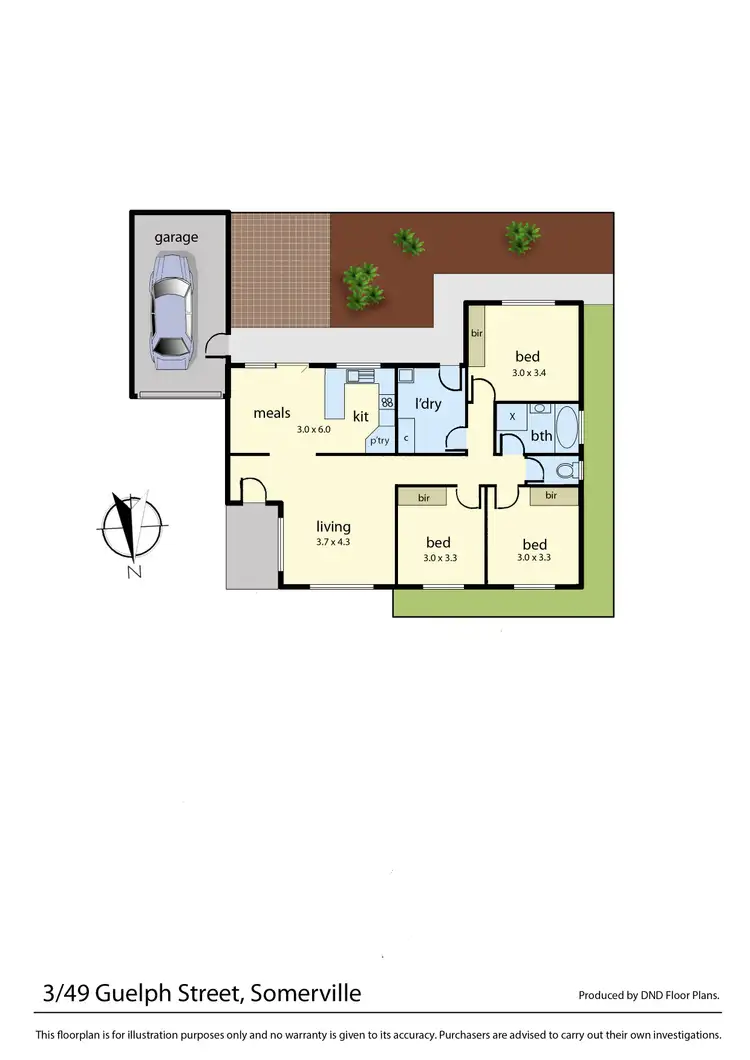 Floorplan of Homely unit listing, 3/49 Guelph Street, Somerville VIC 3912