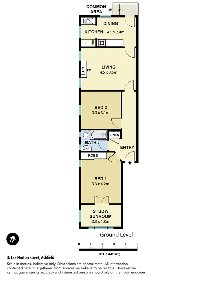 Floorplan of Homely apartment listing, 3/155 Norton Street, Ashfield NSW 2131