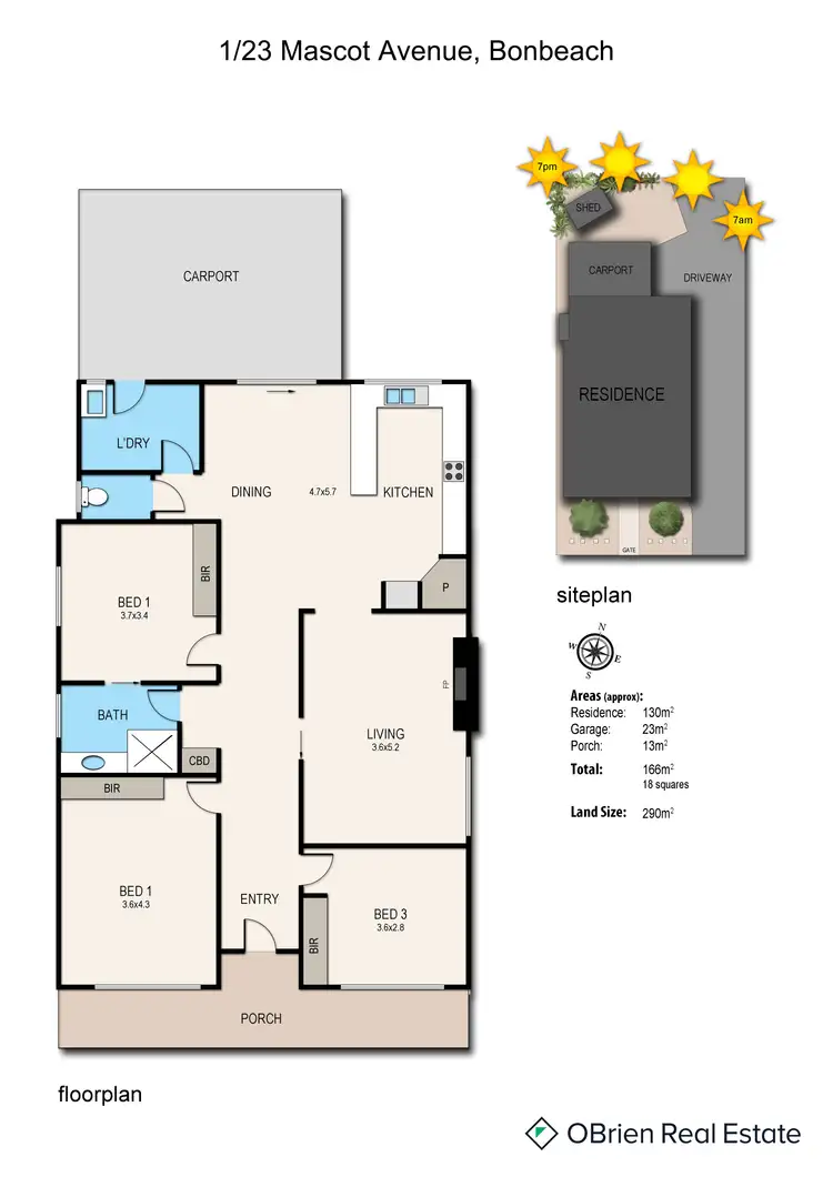Floorplan of Homely unit listing, 1/23 Mascot Avenue, Bonbeach VIC 3196