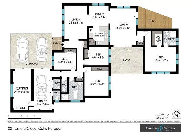 Floorplan of Homely house listing, 22 Tamora Close, Coffs Harbour NSW 2450