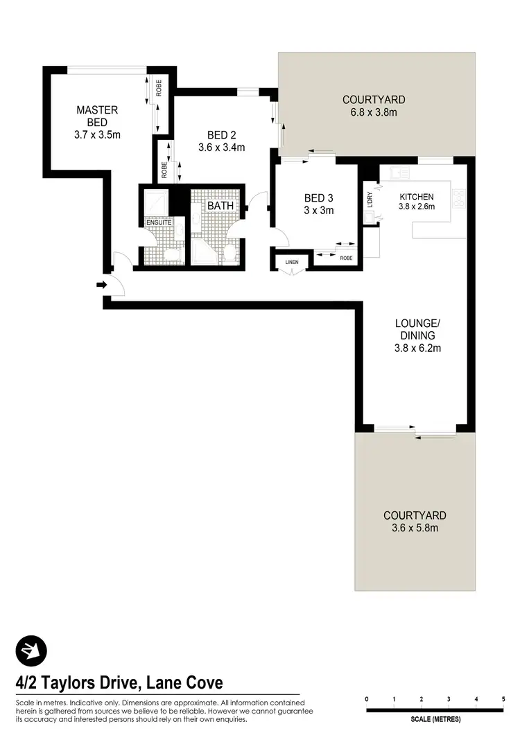 Floorplan of Homely unit listing, 4/2 Taylors Drive, Lane Cove NSW 2066