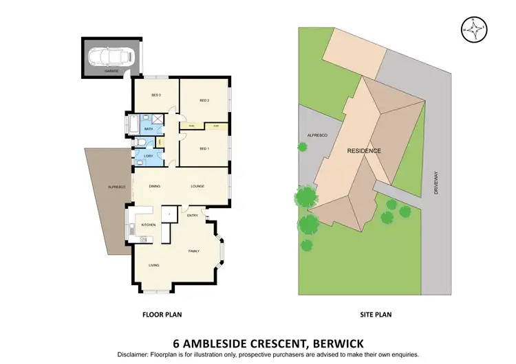 Floorplan of Homely house listing, 6 Ambleside Crescent, Berwick VIC 3806
