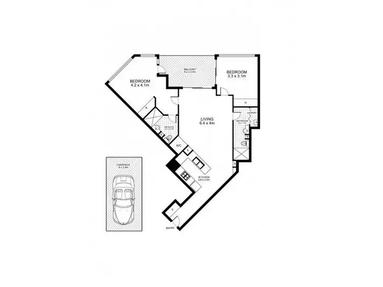 Floorplan of Homely apartment listing, 285/18 Tank Street, Brisbane City QLD 4000