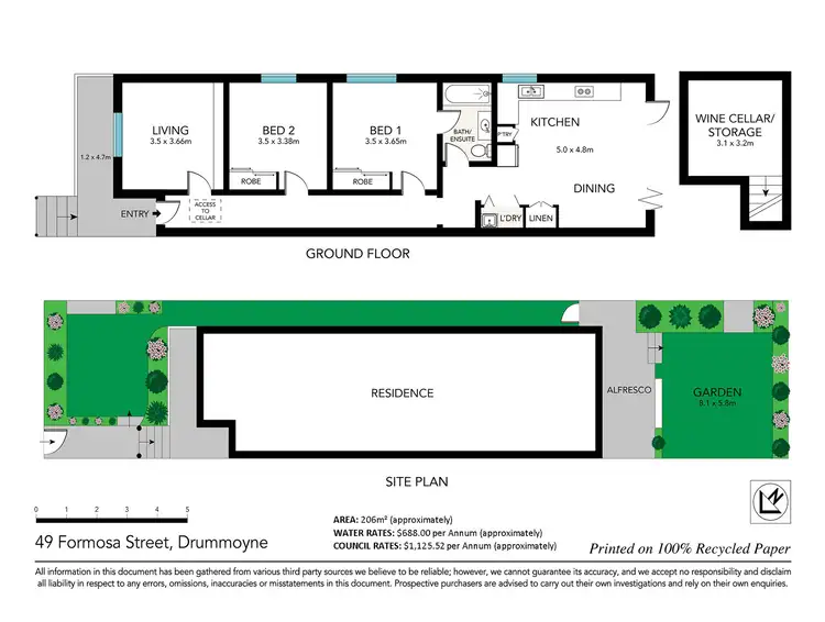 Floorplan of Homely semi-detached listing, 49 Formosa Street, Drummoyne NSW 2047