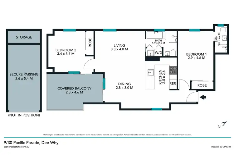Floorplan of Homely apartment listing, 9/30 Pacific Parade, Dee Why NSW 2099