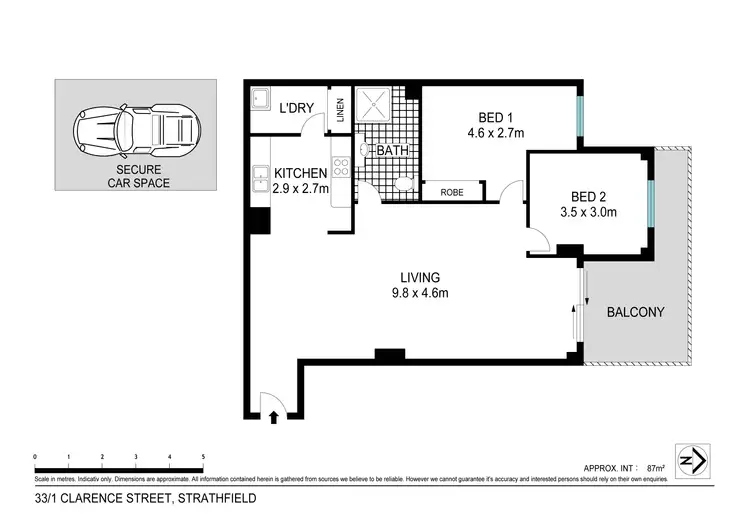 Floorplan of Homely apartment listing, 33/1-3 Clarence Street, Strathfield NSW 2135