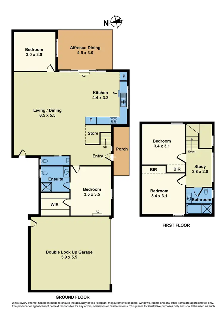 Floorplan of Homely townhouse listing, 2/2 Dubbo Street, Albion VIC 3020