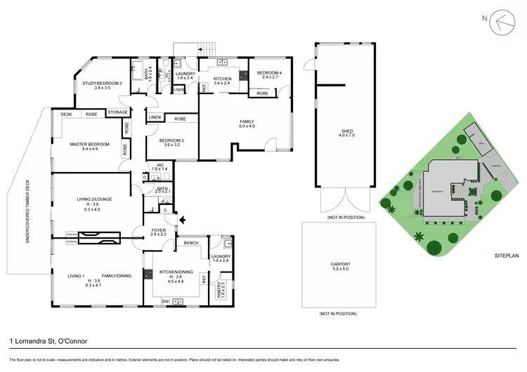 Floorplan of Homely house listing, 1 Lomandra Street, O'connor ACT 2602