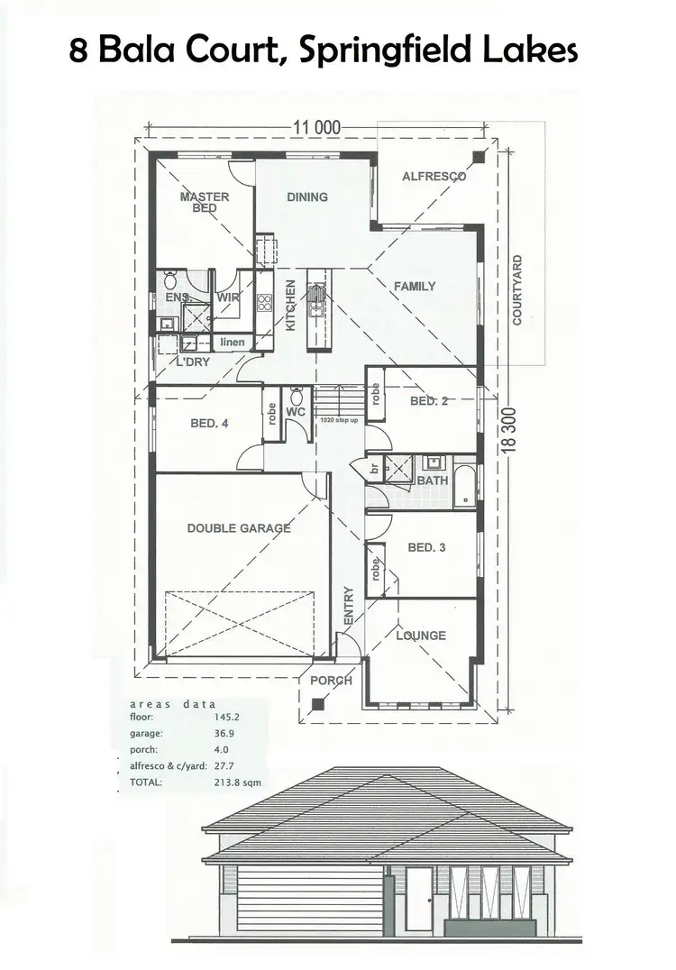 Floorplan of Homely house listing, 8 Bala Court, Springfield Lakes QLD 4300