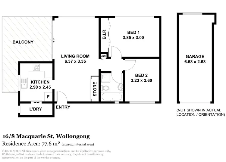 Floorplan of Homely unit listing, 16/8 Macquarie Street, Wollongong NSW 2500