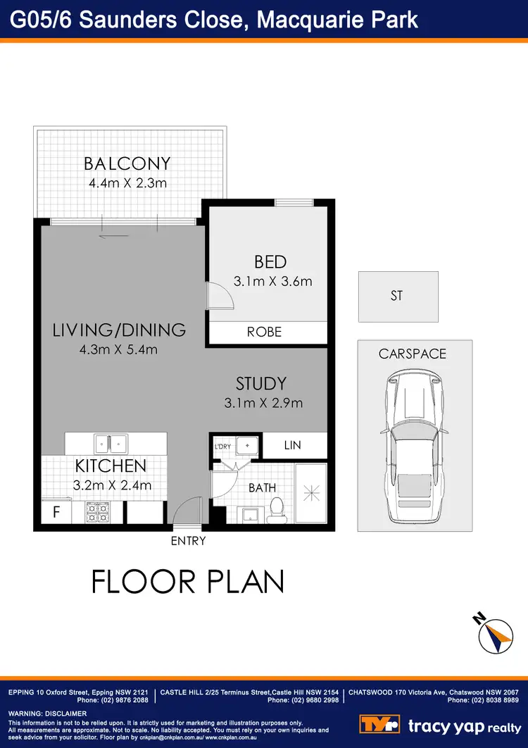 Floorplan of Homely apartment listing, G05/6 Saunders Close, Macquarie Park NSW 2113