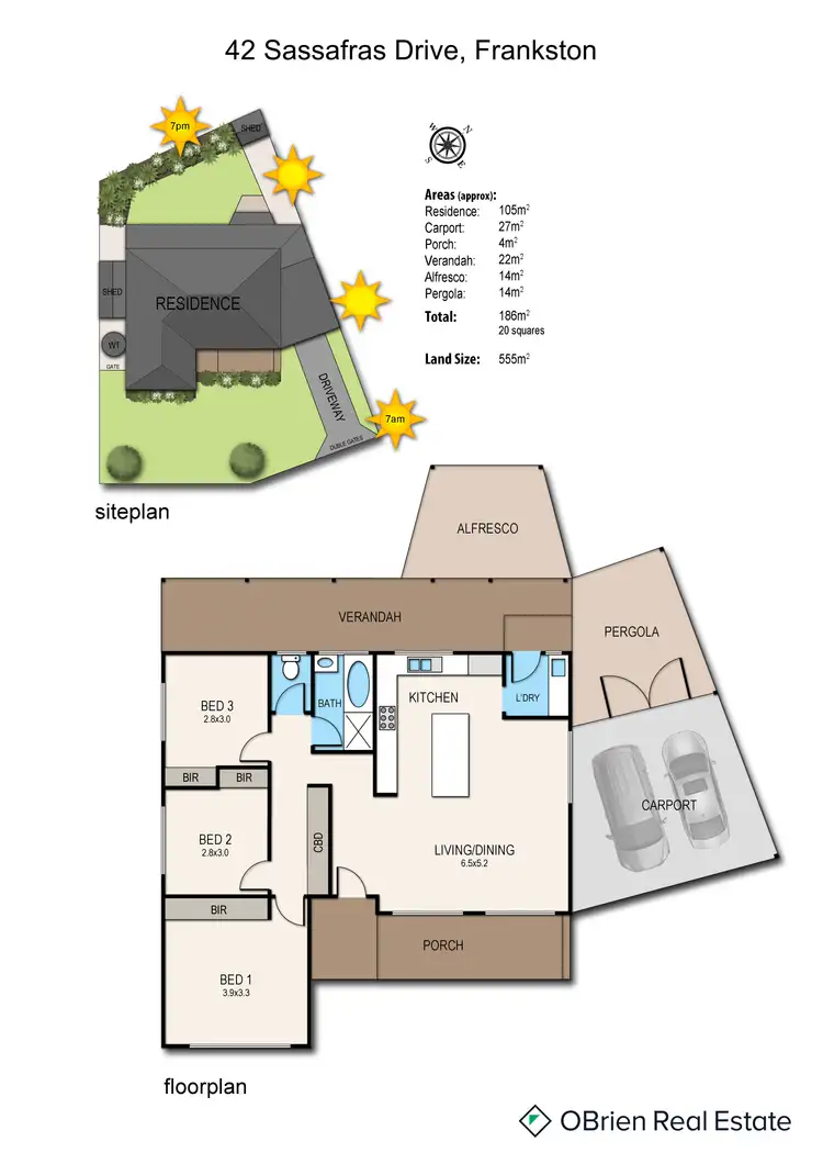Floorplan of Homely house listing, 42 Sassafras Drive, Frankston VIC 3199