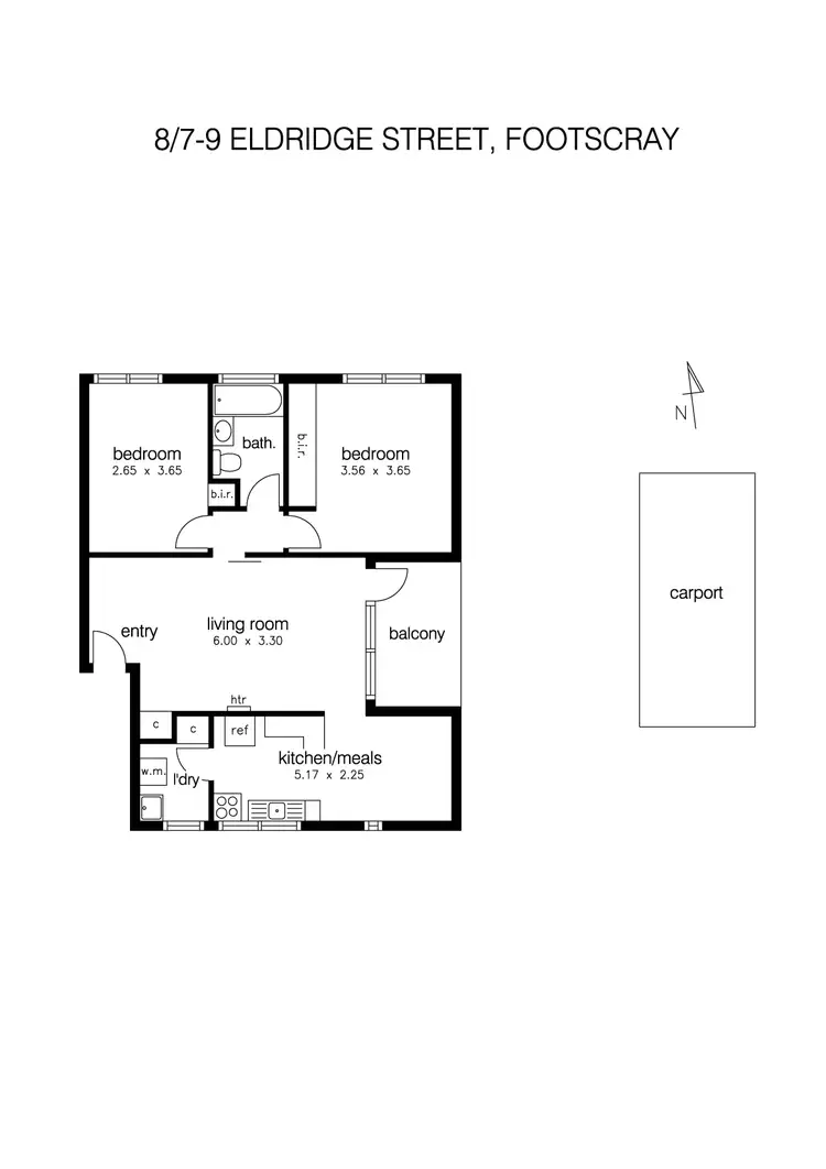 Floorplan of Homely apartment listing, 8/7-9 Eldridge Street, Footscray VIC 3011