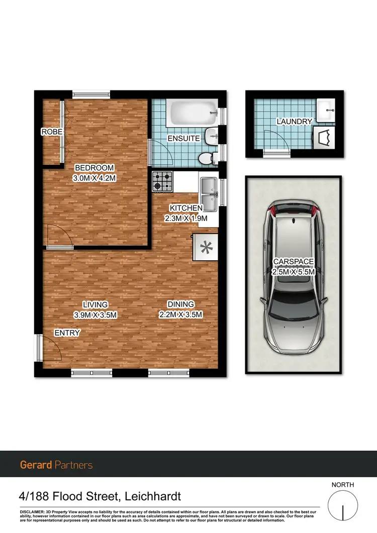 Floorplan of Homely unit listing, 4/188 Flood Street, Leichhardt NSW 2040
