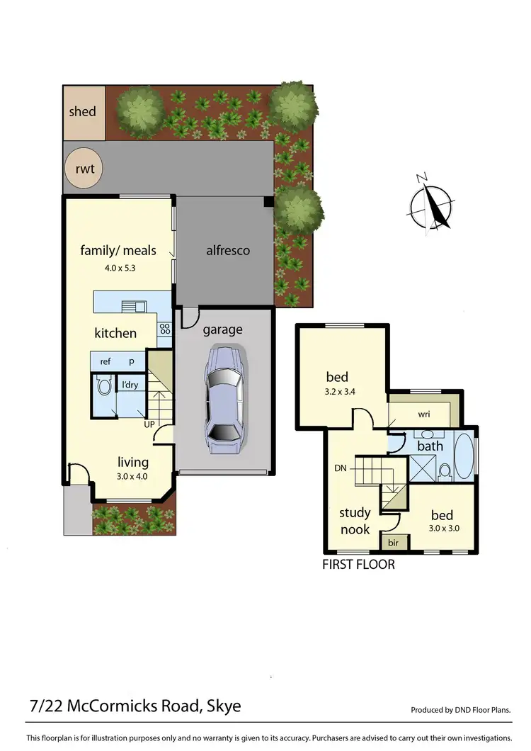Floorplan of Homely unit listing, 7/22 McCormicks Road, Skye VIC 3977