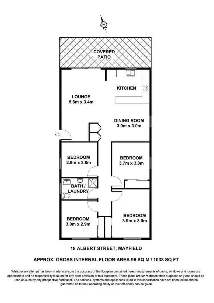Floorplan of Homely house listing, 18 Albert Street, Mayfield NSW 2304