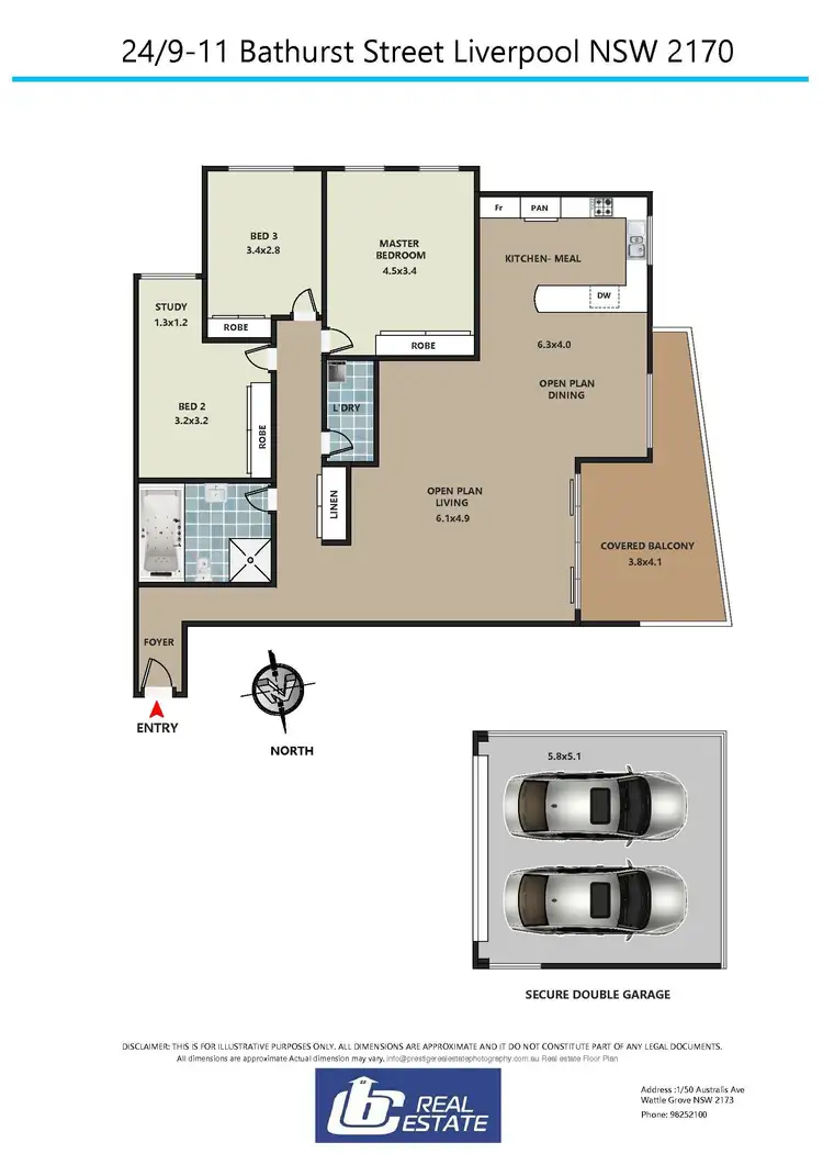 Floorplan of Homely unit listing, Level 3/24/9-11 Bathurst Street, Liverpool NSW 2170