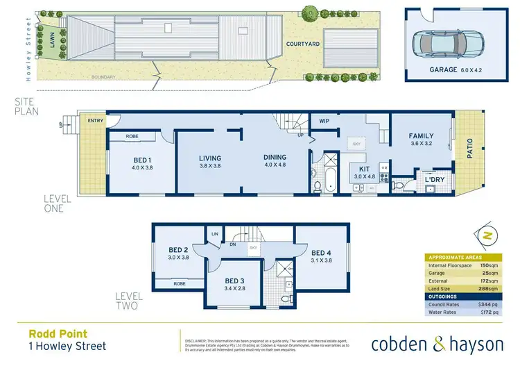 Floorplan of Homely house listing, 1 Howley Street, Rodd Point NSW 2046