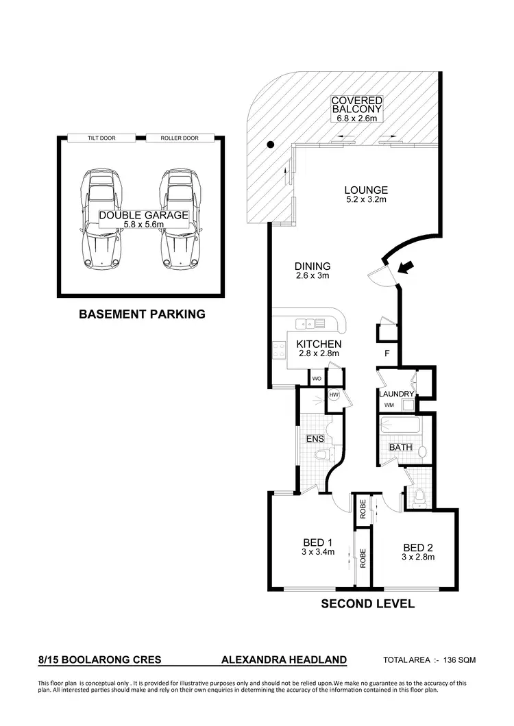 Floorplan of Homely unit listing, 8/15-17 Boolarong Crescent, Alexandra Headland QLD 4572