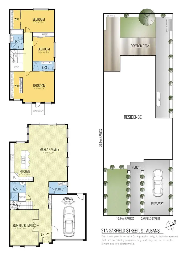 Floorplan of Homely townhouse listing, 21A Garfield Street, St Albans VIC 3021
