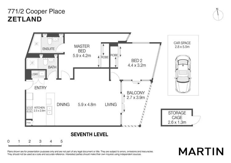 Floorplan of Homely apartment listing, 771/2 Cooper Place, Zetland NSW 2017