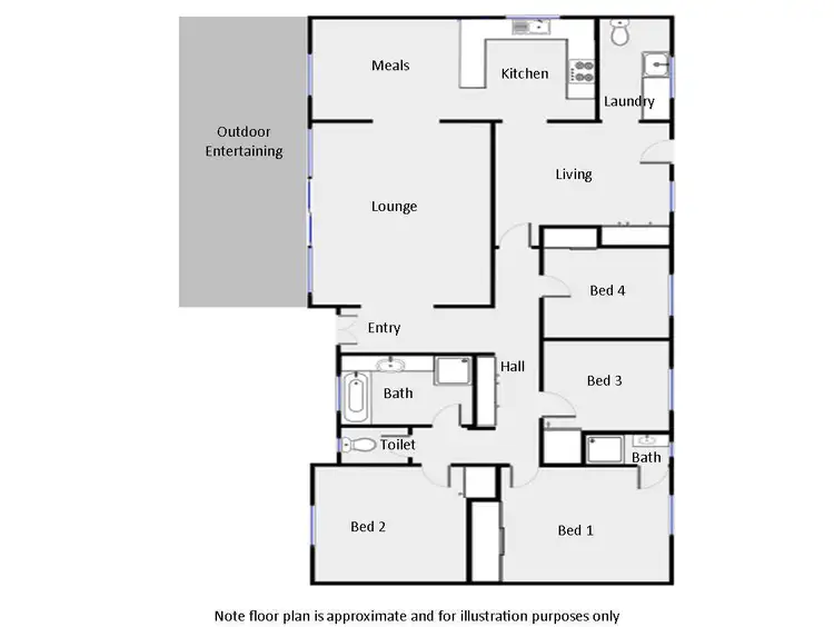 Floorplan of Homely house listing, 6 Campbell Grove, Mildura VIC 3500