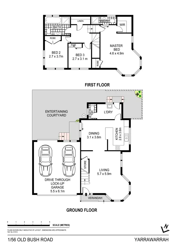 Floorplan of Homely townhouse listing, 1/56 Old Bush Road, Yarrawarrah NSW 2233