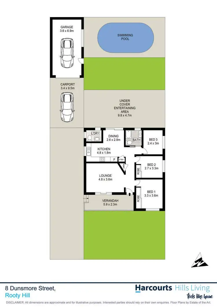 Floorplan of Homely house listing, 8 Dunsmore Street, Rooty Hill NSW 2766
