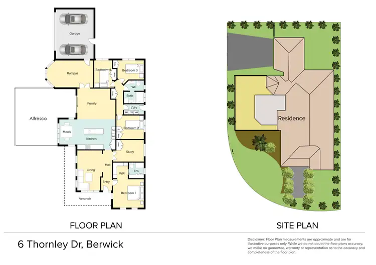 Floorplan of Homely house listing, 6 Thornley Drive, Berwick VIC 3806