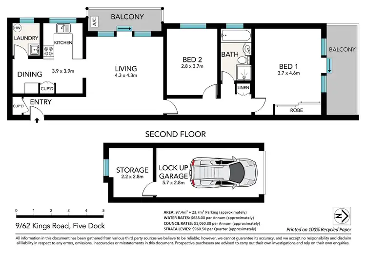 Floorplan of Homely apartment listing, 9/62 Kings Road, Five Dock NSW 2046