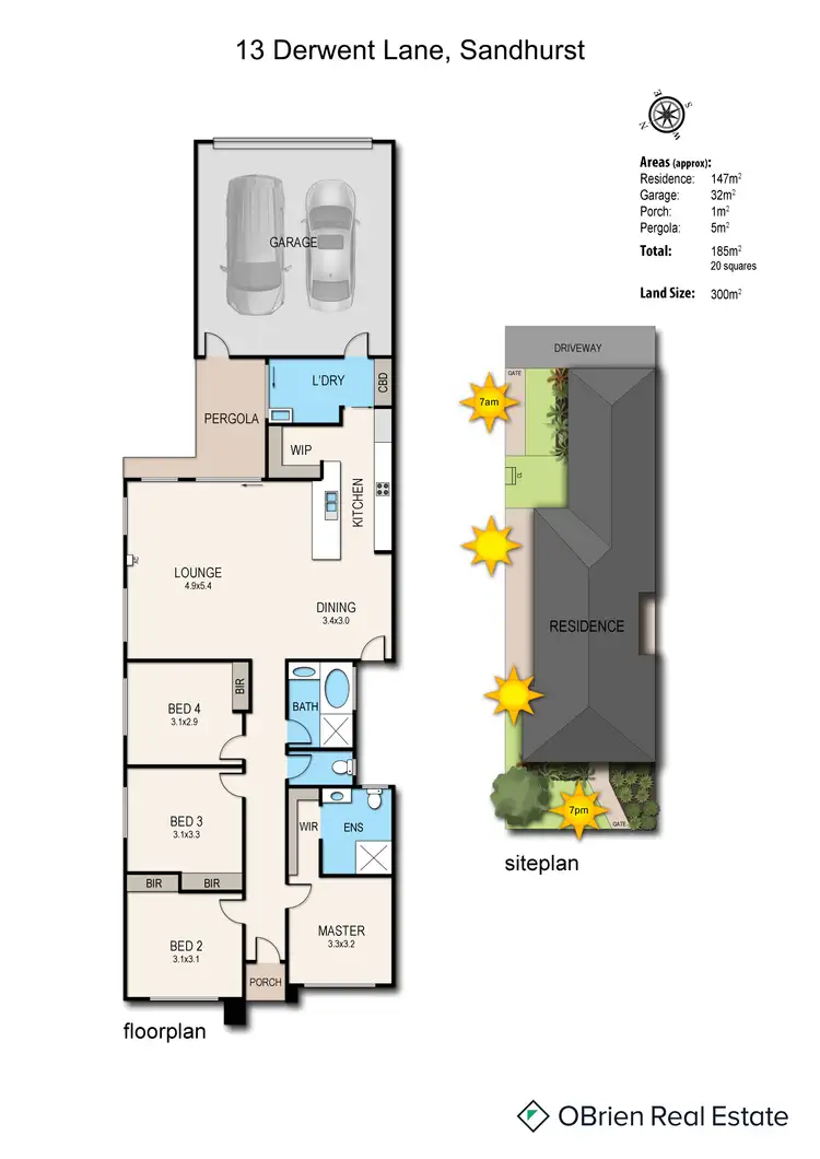 Floorplan of Homely house listing, 13 Derwent Lane, Sandhurst VIC 3977
