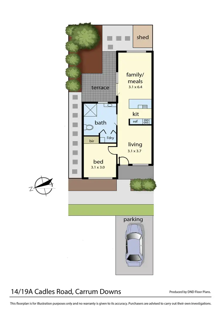 Floorplan of Homely unit listing, 14/19A Cadles Road, Carrum Downs VIC 3201