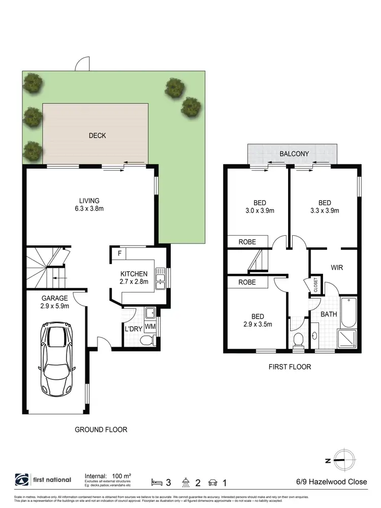 Floorplan of Homely unit listing, 6/9 Hazelwood Close, Suffolk Park NSW 2481