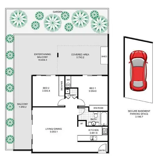 Floorplan of Homely apartment listing, 11/13-15 Francis Street, Dee Why NSW 2099