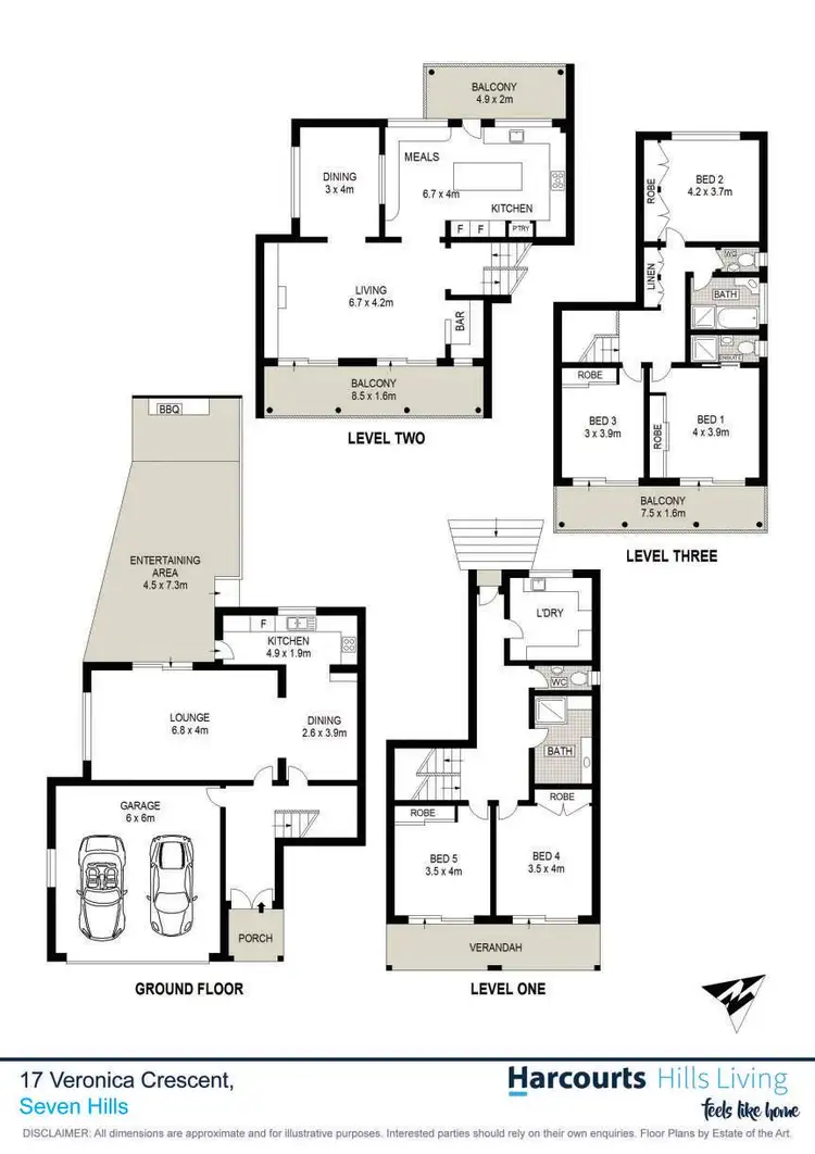 Floorplan of Homely house listing, 17 Veronica Crescent, Seven Hills NSW 2147