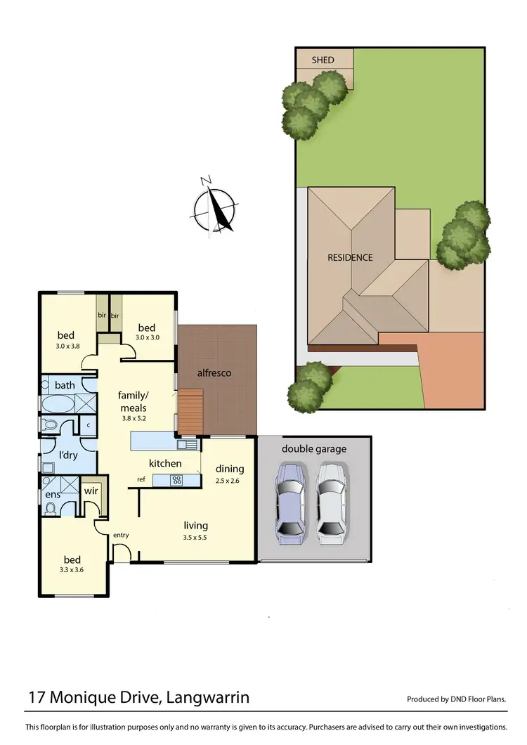 Floorplan of Homely house listing, 17 Monique Drive, Langwarrin VIC 3910