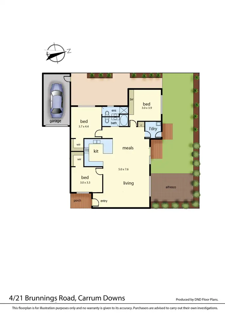 Floorplan of Homely unit listing, 4/21 Brunnings Road, Carrum Downs VIC 3201