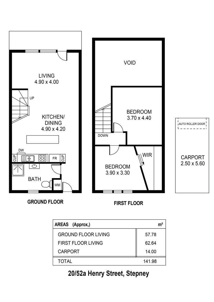 Floorplan of Homely townhouse listing, 20/52A Henry Street, Stepney SA 5069
