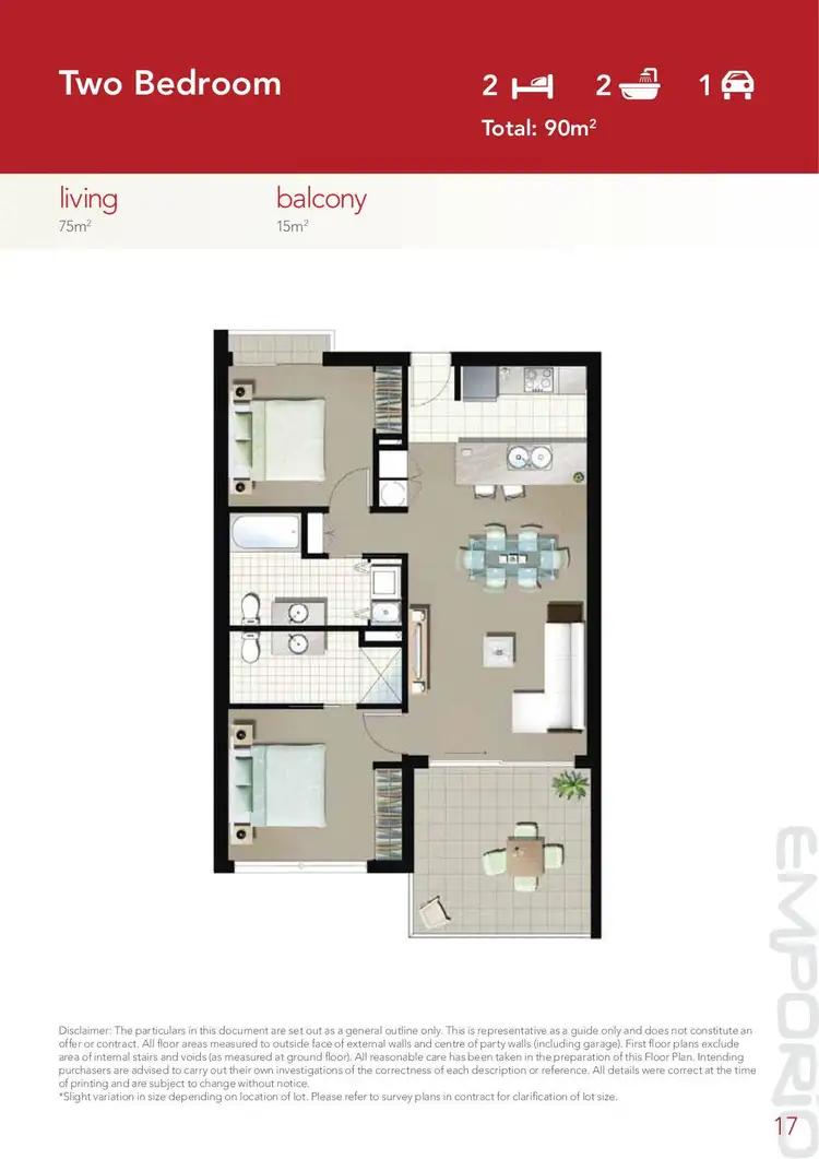 Floorplan of Homely unit listing, 7103/7 Emporio Place, Maroochydore QLD 4558