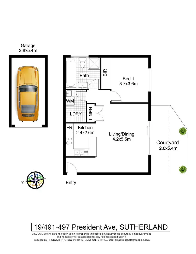 Floorplan of Homely unit listing, 19/491-497 President Avenue, Sutherland NSW 2232