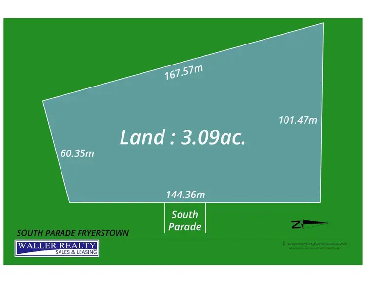 Floorplan of Homely land listing, South Parade, Fryerstown VIC 3451