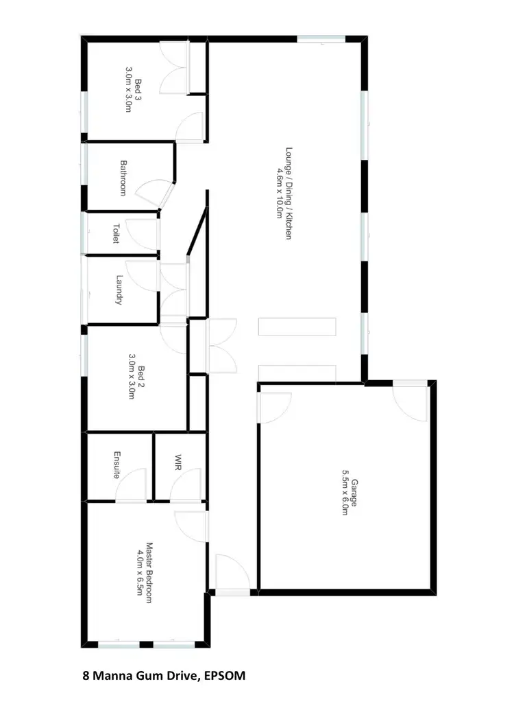 Floorplan of Homely house listing, 8 Manna Gum Drive, Epsom VIC 3551
