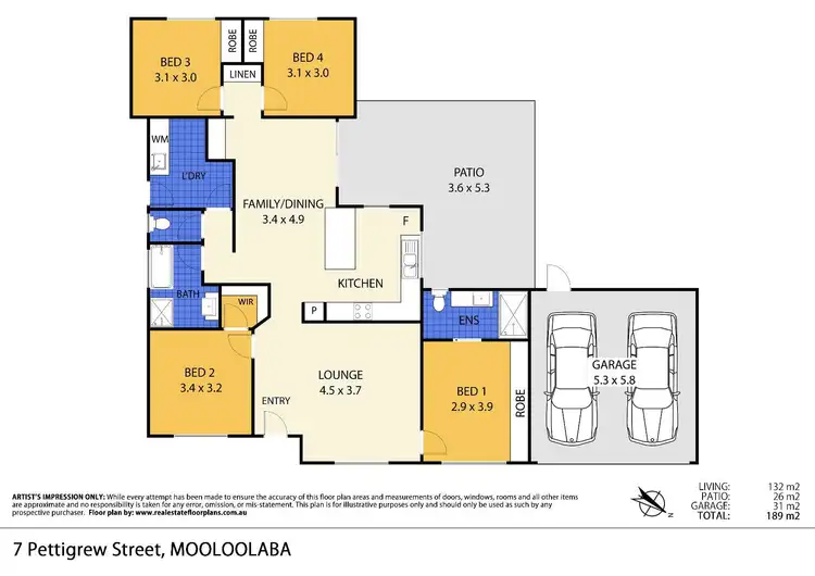 Floorplan of Homely house listing, 7 Pettigrew Street, Mooloolaba QLD 4557
