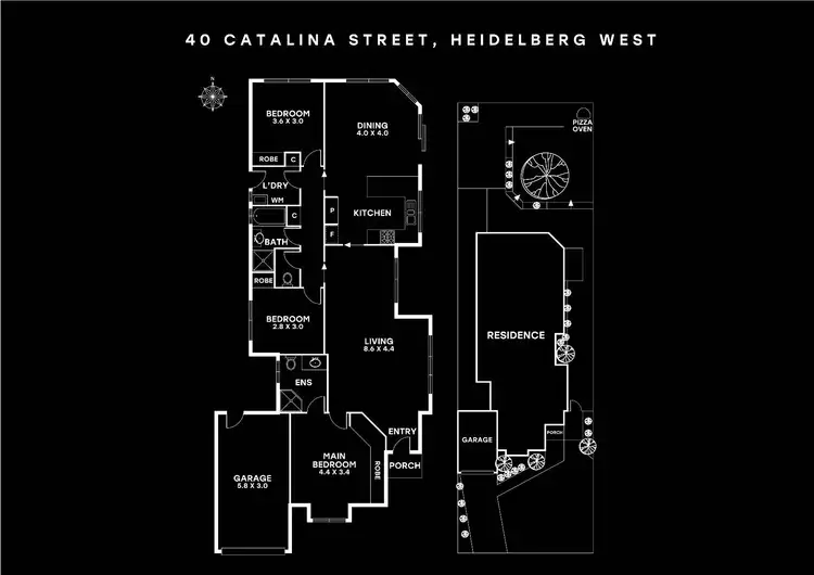 Floorplan of Homely house listing, 40 Catalina Street, Heidelberg West VIC 3081