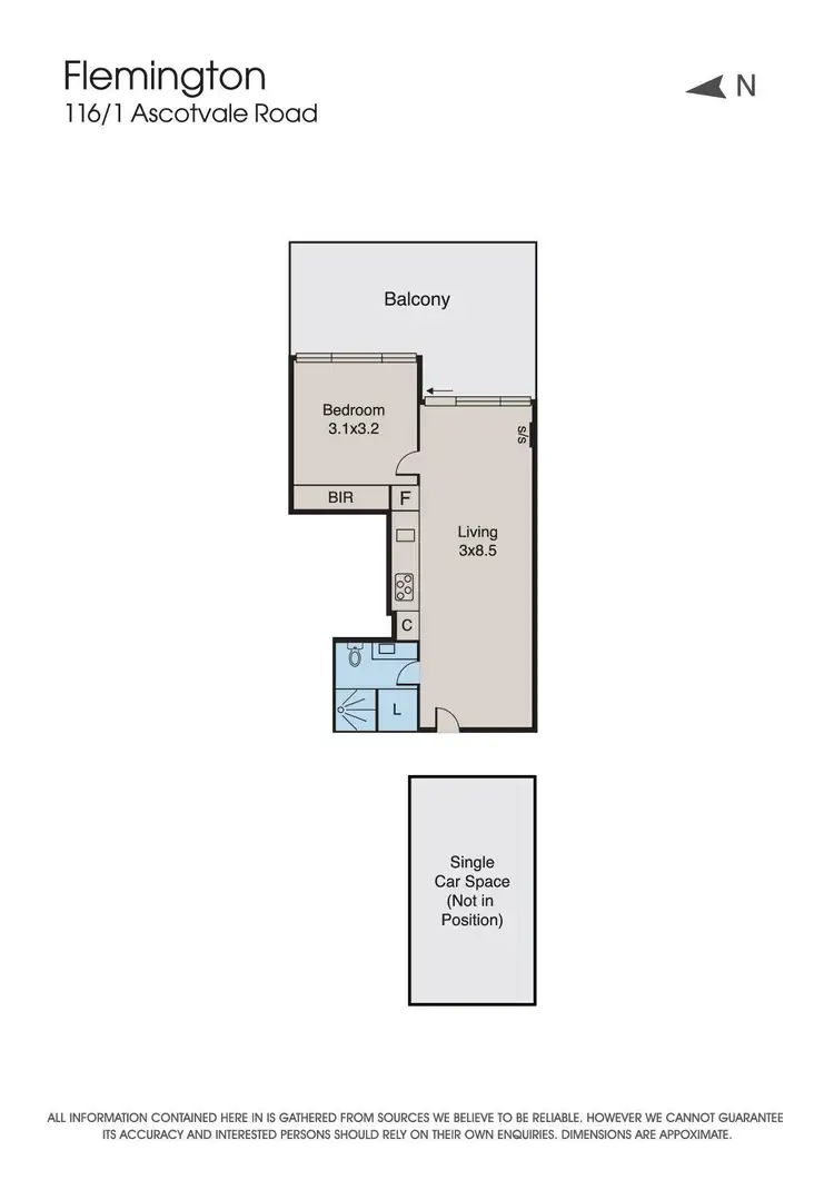 Floorplan of Homely apartment listing, 116/1 Ascot Vale Road, Flemington VIC 3031