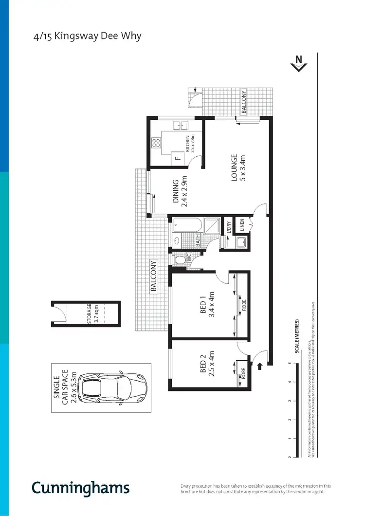 Floorplan of Homely unit listing, 4/6 Regent Street, Dee Why NSW 2099