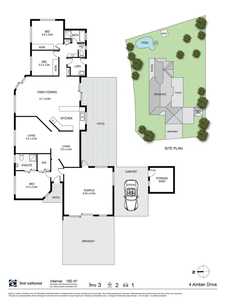 Floorplan of Homely house listing, 4 Amber Drive, Lennox Head NSW 2478