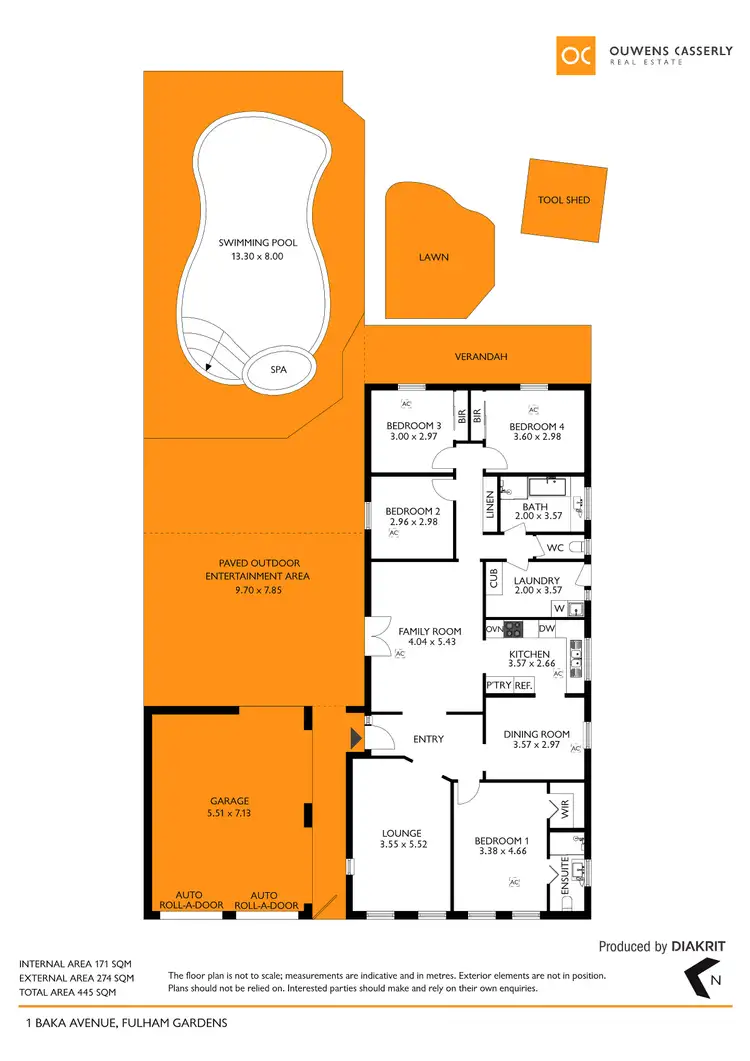 Floorplan of Homely house listing, 1 Baka Avenue, Fulham Gardens SA 5024
